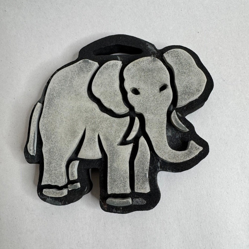 Vintage 1998 Chunky Stamps Elephant Foam‎ Stamp Crafting Scrapbooking